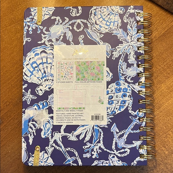 Lilly Pulitzer Blue Nautical Planner 2025-2026 - Picture 2 of 7